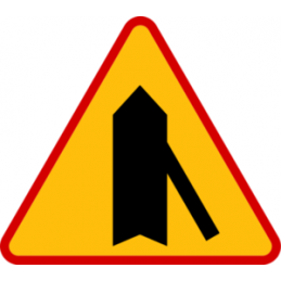 Znak A-6d: Wlot drogi jednokierunkowej z prawej strony - Naklejka lub Odblask