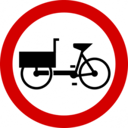 Znak B-11: Zakaz wjazdu wózków rowerowych - Naklejka lub Odblask