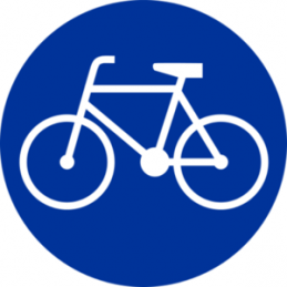 Znak C-13 Droga dla rowerów - Naklejka lub Odblask