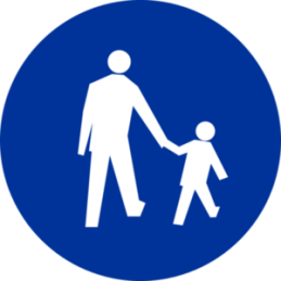 Znak C-16 Droga dla pieszych - Naklejka lub Odblask