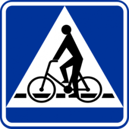 Znak D-6a Przejazd dla rowerzystów - Naklejka lub Odblask