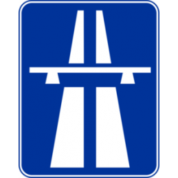 Znak D-9 Autostrada - Naklejka lub Odblask