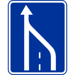 Znak D-14 Koniec pasa ruchu - Naklejka lub Odblask
