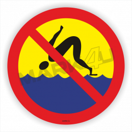 Zakaz skoków do wody A