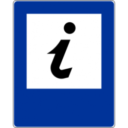 Znak D-34 Punkt informacji turystycznej - Naklejka lub Odblask