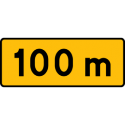 Znak T-1 Tabliczka wskazująca odległość - Naklejka lub Odblask