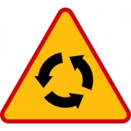 Znak A-8 Skrzyżowanie o ruchu okrężnym - Tabliczka