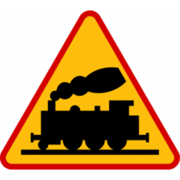 Znak A-10 Przejazd kolejowy bez zapór - Tabliczka