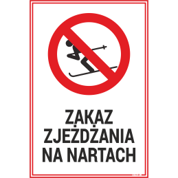 Zakaz zjeżdżania na nartach...