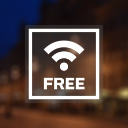 WI-FI B | PIKTOGRAM na szybę | Naklejka